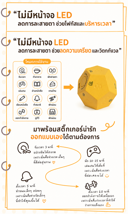 Smart 12-sided timer